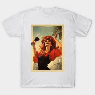 Affiche rétro - pub - vintage - vin - T-Shirt